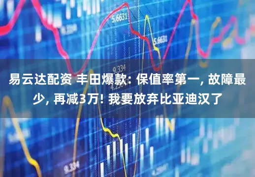 易云达配资 丰田爆款: 保值率第一, 故障最少, 再减3万! 我要放弃比亚迪汉了